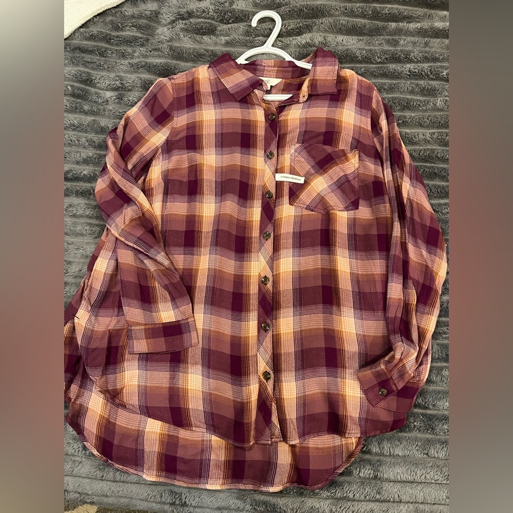 Woman’s plaid shirt